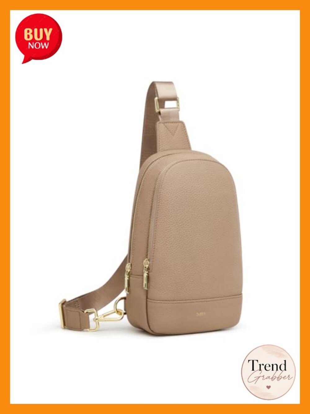 Top Grain Pebbled Cowhide Leather Sling Crossbody Bag RFID Women Travel